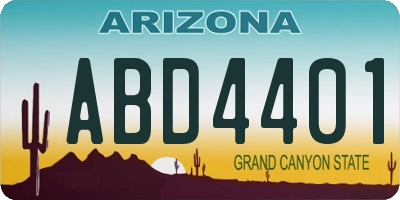 AZ license plate ABD4401