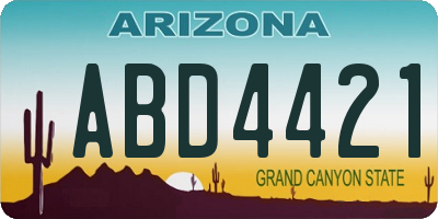 AZ license plate ABD4421
