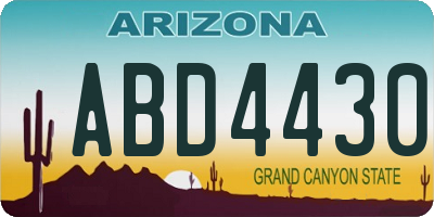 AZ license plate ABD4430