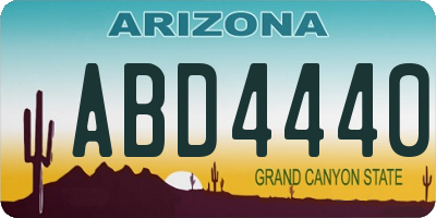 AZ license plate ABD4440