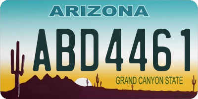 AZ license plate ABD4461