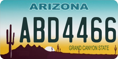 AZ license plate ABD4466