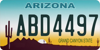 AZ license plate ABD4497