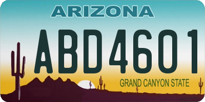 AZ license plate ABD4601