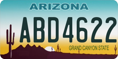 AZ license plate ABD4622