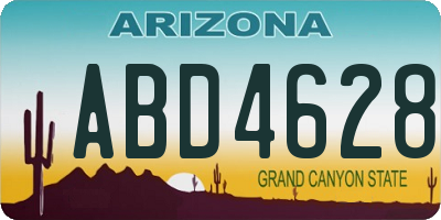 AZ license plate ABD4628