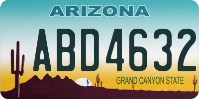 AZ license plate ABD4632