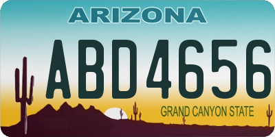 AZ license plate ABD4656