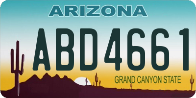 AZ license plate ABD4661