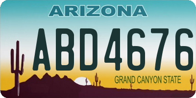 AZ license plate ABD4676