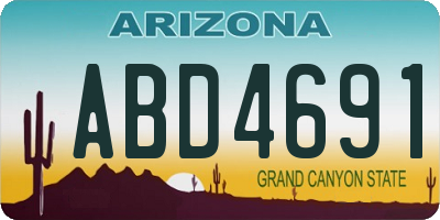 AZ license plate ABD4691