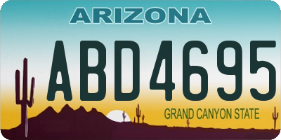 AZ license plate ABD4695