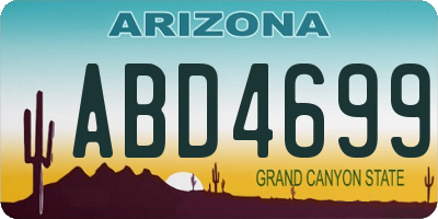 AZ license plate ABD4699