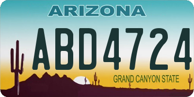 AZ license plate ABD4724