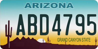 AZ license plate ABD4795