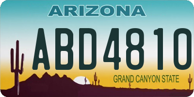 AZ license plate ABD4810