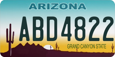 AZ license plate ABD4822