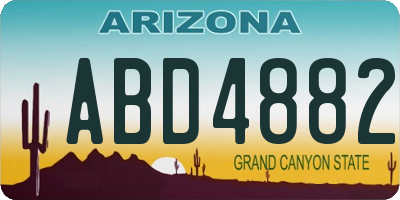 AZ license plate ABD4882
