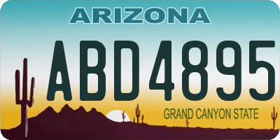 AZ license plate ABD4895