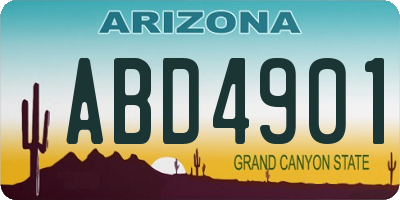 AZ license plate ABD4901