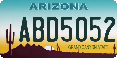 AZ license plate ABD5052
