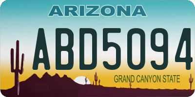 AZ license plate ABD5094