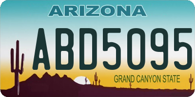 AZ license plate ABD5095