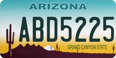 AZ license plate ABD5225