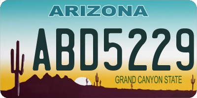 AZ license plate ABD5229