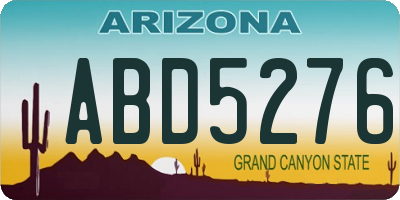 AZ license plate ABD5276