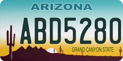 AZ license plate ABD5280