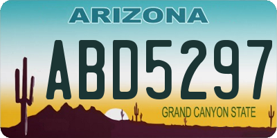 AZ license plate ABD5297