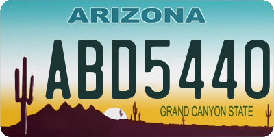 AZ license plate ABD5440