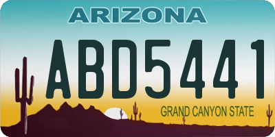 AZ license plate ABD5441