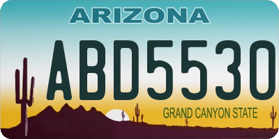 AZ license plate ABD5530