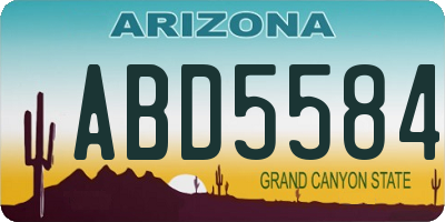AZ license plate ABD5584