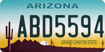 AZ license plate ABD5594