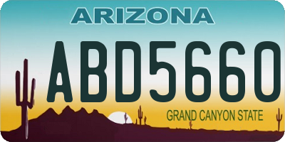 AZ license plate ABD5660
