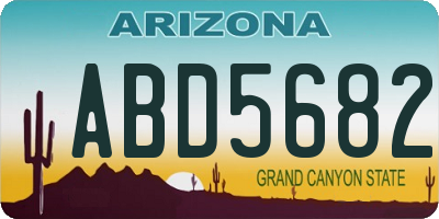 AZ license plate ABD5682