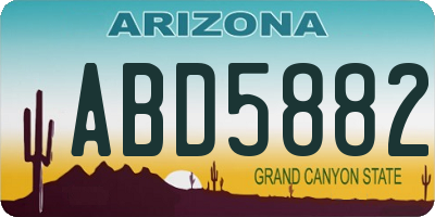AZ license plate ABD5882