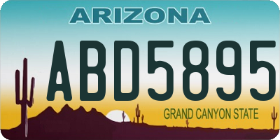 AZ license plate ABD5895