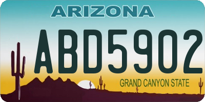 AZ license plate ABD5902