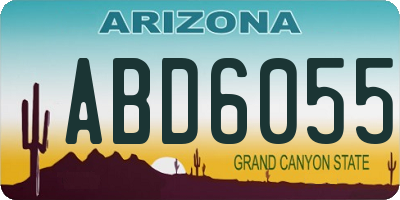 AZ license plate ABD6055
