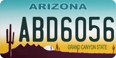 AZ license plate ABD6056