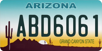 AZ license plate ABD6061