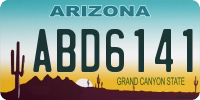 AZ license plate ABD6141