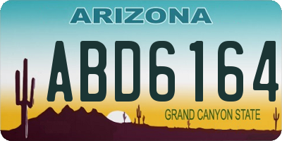 AZ license plate ABD6164