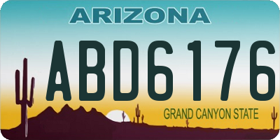AZ license plate ABD6176