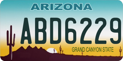 AZ license plate ABD6229