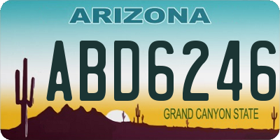 AZ license plate ABD6246